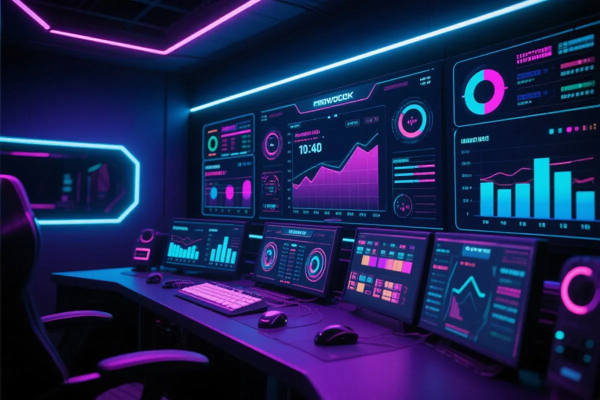 电竞数据控制台可视化示意